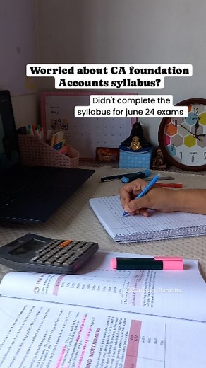 Studious_Harshita | studygram | Worried about CA foundation Accounts syllabus ? Didn't complete syllabus for june 24 exams This series by @hardikmanchanda0208 will help... | Instagram