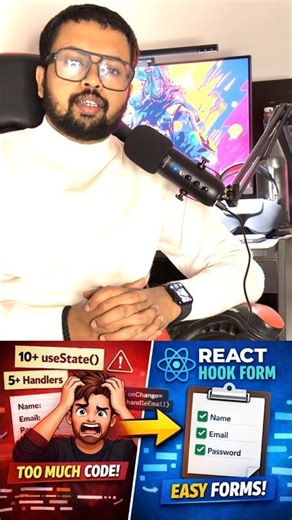 Stop Using useState for Forms 😭 Use React Hook Form Instead! #shorts #reactjs