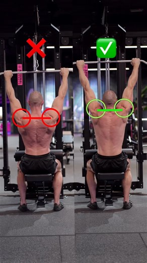 Alex Lueth | #1 Natural Online Coach | Lat pulldown (pronated grip) - shoulder adduction (lats and teres major) bring arms down to the side - Target: Latissimus dorsi (lats) [in... | Instagram