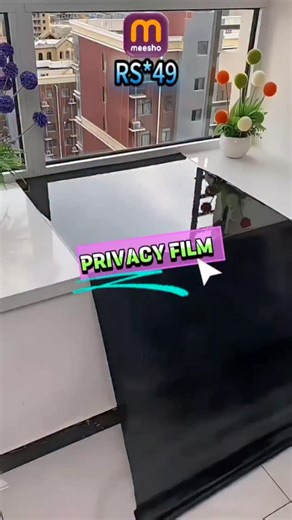 PRIVACY FILM 🔥 Blackout Black Film for Glass Window, self Adhesive Glass Film for Privacy Glass Film for Sunlight Heat Blocking, Glass Window, Office Cabins, Home - 95% Black Film 16 X 48 Inchs #gadgets #trending #coolgadgets #trendingreels #viral #instagramreels #product #bestgadgets #reels #gadget #films #privacy #reels | Gadgets Guru