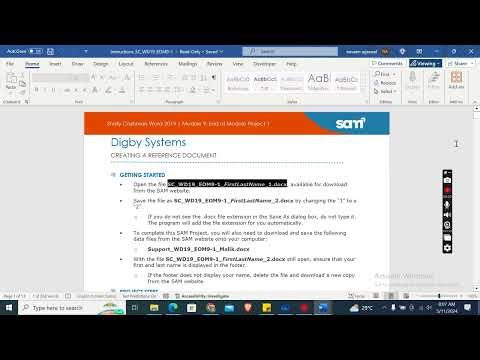 Shelly Cashman Word 2019 | Module 9 End of Module Project 1 | Digby Systems
