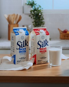 Made from plants with the milk taste you love and 75% less sugar than dairy milk. That’s why Silk® Nextmilk™ is a better milk.* #whosnext *3g sugar vs 12g in dairy whole milk. Made from Plants not Cows, not nutritionally equivalent to dairy milk. | Silk