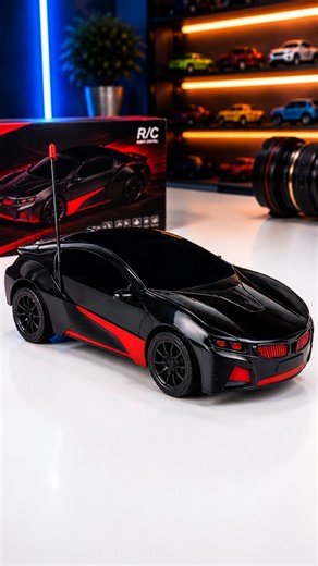 Remote Control Black Simulation Racing Car Unboxing Realistic RC Sports Car #Shorts