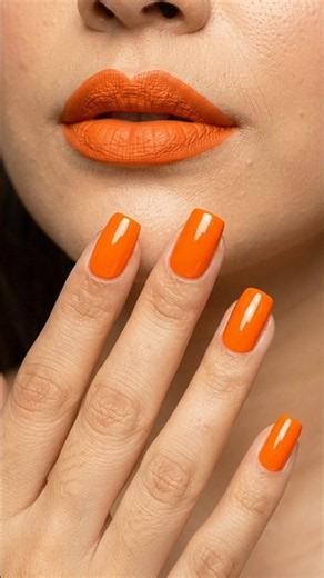 Bright Orange Nails 🧡✨ #shorts