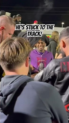 He Lost His Shoe & Sock On the Sticky Track!