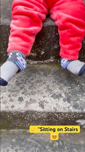 Cute Baby Sitting on Stairs 😍❤️