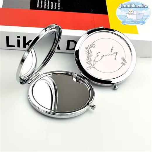 Personalized Bestie Makeup Mirror, Custom Name Compact Makeup Mirror, Soul Sister Birthday Gift, Pocket Mirror for BFF and Sister 10 - Etsy