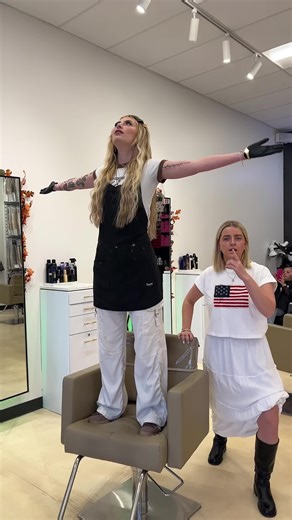 pov just tag teamed this color correction 😜😜 #salonlife #stylist #funnyvideos @MARKI • UT HAIRSTYLIST @brooklynn ann 🌞