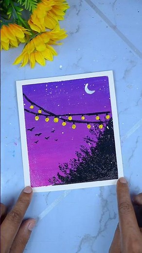 Creative Acrylic Painting Ideas | Easy Canvas Art Tutorial