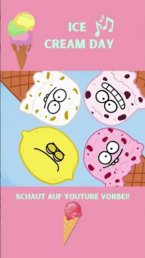 🎶🍦Singe mit uns das süße Kinderlied über Eiscreme! 🥜🍒🍦😋