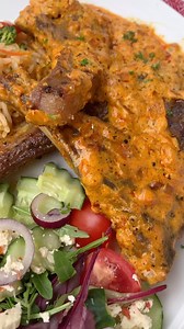 #SCGS Lamb chops in creamy Tomato gravy Ingredients 6-8 Lamb chops Pinch each salt and black pepper 2 Tbsp Oil 1 large Onion, chopped 1 Tbsp crushed Garlic 1 tsp crushed Turmeric 1 tsp crushed Ginger 1 tsp crushed Chilli 2 Tbsp Seven Colours Grill SeasoningTM 1 Tbsp Sweet basil 1 tsp Paprika 2 large Tomatoes, grated 500 ml fresh cream Method Season the chops with salt and pepper. Heat oil and fry the chops on both sides until cooked. Remove from the pan and set aside. In the same pan, fry the on