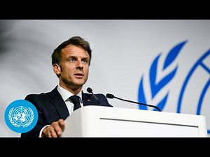 Emmanuel Macron (France) at the Ocean Conference 2022 | United Nations