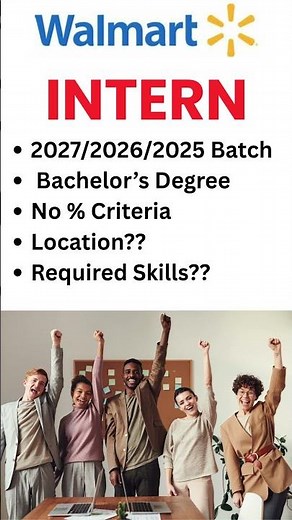Walmart is hiring Grad Intern | 2027/2026/2025 Batch | Required Skills? | Responsibilities? #itjobs