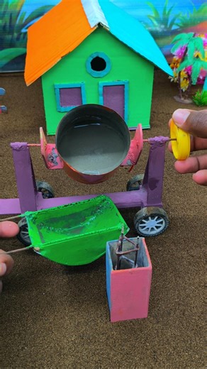 Diy construction project|mini handmade construction making pillar box making#shorts#youtubeshorts