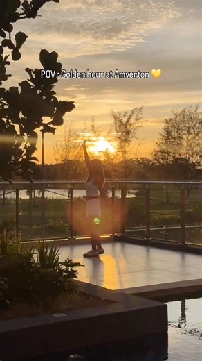 Barbie Tsen 🦋 on Instagram: "😎🏌️‍♀️Back after 2 years for my Mini escape, major vibes ✨ @amvertoncove 😍 #travel #staycation #work #style #sunset #amvertoncovegolfandislandresort"