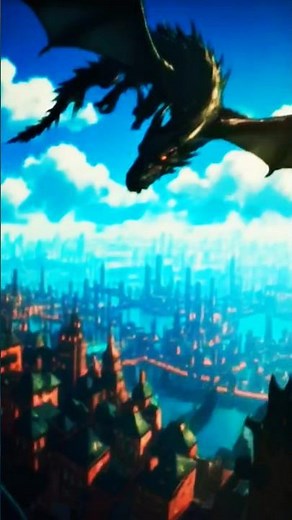 DRAGON🐲 over a city...🔥