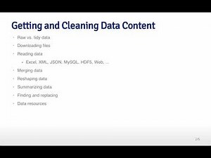 Getting Data - Overview - Johns Hopkins University - Coursera