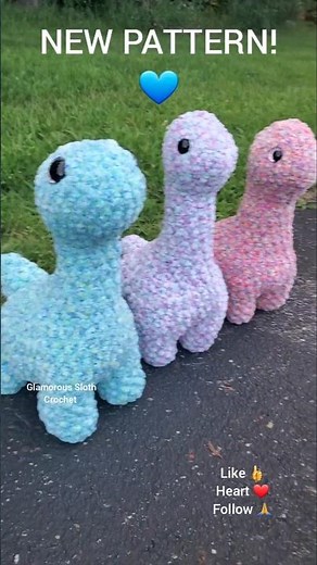 Crochet Brontosaurus Pattern! | Easy Dino Amigurumi Tutorial for Beginners 🧶 | DIY Cute Toy