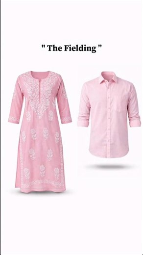 Perfect Matching Outfit 💕 | Couple Pink Look 🔥 #shorts #couplegoals pinkoutfit #ethnicwear