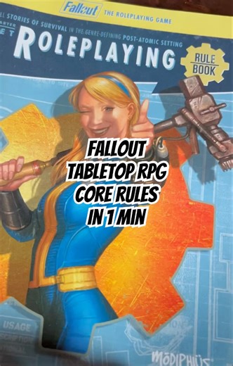 Fallout tabletop RPG core rules in 1 minute.