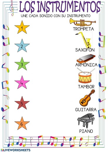 Los instrumentos worksheet