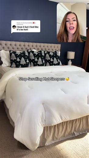 Replying to @EnchantedKat ❌ As a hot sleeper you’ll love the dual-layer temp control comforter! #hotsleeper #comforter @Mellow Sleep