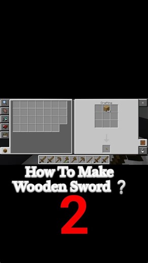 How to make wooden sword in Minecraft