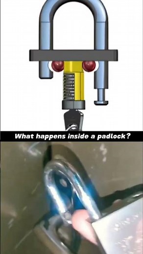 How a Padlock Works 🔐 #engineering #padlock #solidworks #3ddesign