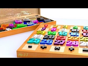 Study numbers and signs in math from 1 to 30 with 3D Box Wooden Puzzles Toy