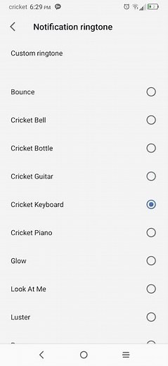 Cricket TCL 30Z notification sounds