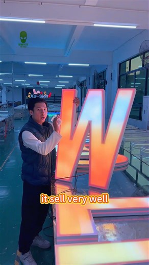 Do you want to have a cool signboard of the new era? #sign #ledsign signagedesign #sourcefactory