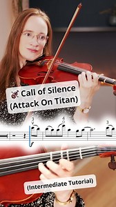 7.8K views · 187 reactions | Take your playing to the next level with the intermediate violin arrangement of Call of Silence from Attack on Titan!  This tutorial is ideal if you’re ready for a bit more challenge and want to bring this emotional piece to life. #Violin #callofsilence #attackontitan #playalong #ViolinPractice #Fiddle #Tutorial #JuliasViolinAcademy #MusicLearning #LearningViolin #Violinspiration #ViolinInspiration #FYP | Julia's Violin Academy | Facebook