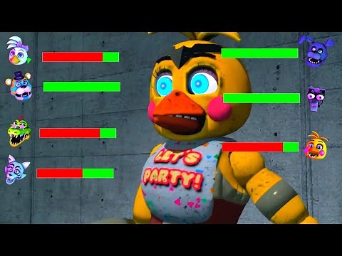 [SFM FNaF] Top 5 SUPER HERO vs Fights WITH Healthbars