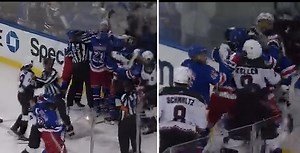 VIDEO: Tempers flare as multiple New York Rangers get involved in massive end-game scrum