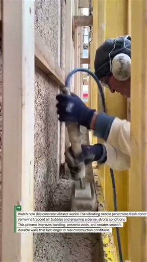 Powerful Concrete Vibrator for Solid Walls #construction #concrete #tools
