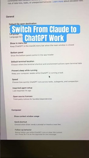 Switch from Claude Cowork to ChatGPT Work in 2 Minutes