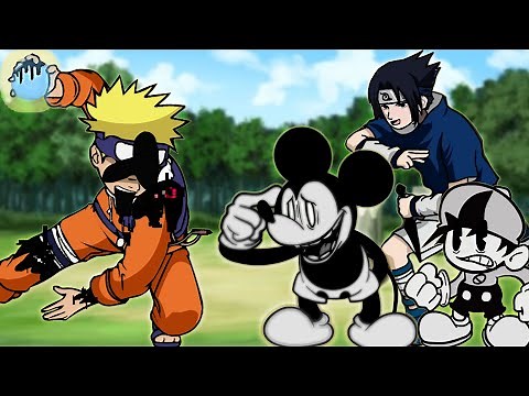 FNF Corrupted Naruto Glitch VS Mickey Mouse (Learn With Pibby x FNF Mod)
