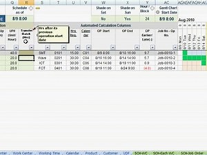 Scheduler123 Excel-based Production Scheduling
