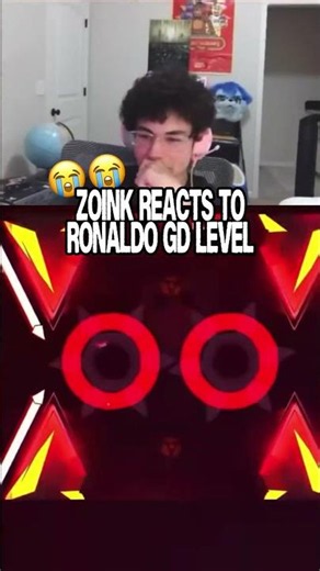 Zoink Reacts To Ronaldo GD Level🥺😭 #geometrydash #zoink #funk #tcd #gaming