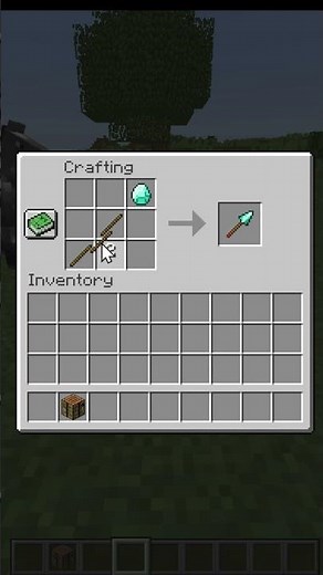 how to make spear in minecraft #Shorts #minecraft