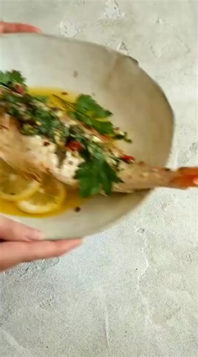 14 reactions · 3 comments | Whole baked snapper with green anchovy butter! Recipe is on daenskitchen.com #cooking #fyp #recipesforyou | Feedmi Cook | Facebook