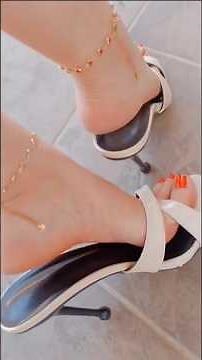 High Heel Mules & Delicate Anklet - #shoes #sandals #tryon #heels #highheels #mulesheels #styling
