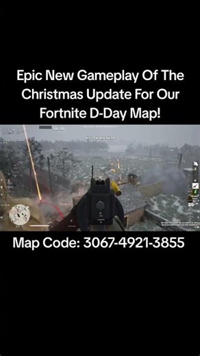 Look At The New Christmas Update For Our Fortnite D-Day Map! #shorts #fortnitecreative #uefn #gaming