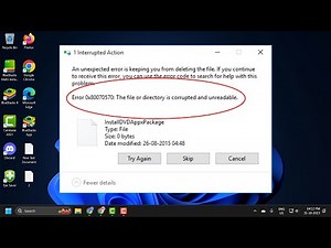 How To Fix the File or Directory Is Corrupted and Unreadable Error 0x80070570 Windows 11/10/8/7