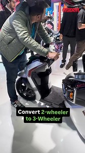 Surge Automobiles, a Hero-owned startup, has showcased the Surge S32, a first-of-its-kind electric scooter and three-wheeler hybrid at Auto Expo 2025 The e-scooter is designed with easy convertibility, allowing it to transform into a three-wheeler and back in just 3 minutes, according to the manufacturer. The three-wheeler body lacks a front wheel, which is replaced by the e-scooter when slotted into the platform. During the conversion, the e-scooter’s rear wheel is lifted onto the three-wheeler
