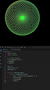 Mesmerizing Python Turtle Animation 🌸 | For Beginners #python #coding #pythonforbeginners