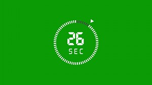 Download 30 countdown animation from 30 to 0 countdown. Modern flat design with animation on dark background. 4K. for free