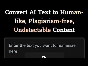 **How to Created Humanize AI text from ChatGPT zero **