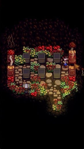 Cozy Mushroom Cave Design Stardew Valley #stardewvalley
