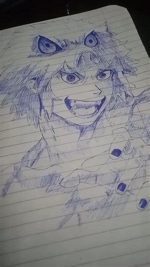 Stroking with my pen till Inosuke shows up😼#inosuke #inosukehashibira #demonslayer #youtubeshorts